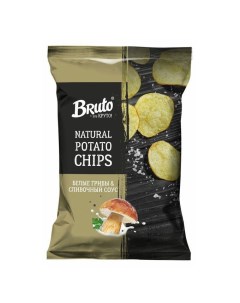 Чипсы картофельные Bruto Белые грибы и сливочный соус 60 г Bruto snacks