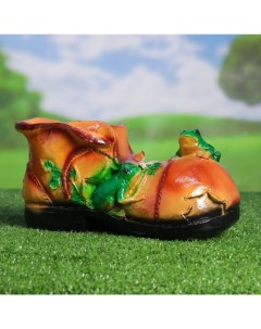 Цветочное кашпо Башмак с лягушками Р00013442 0 7 л зеленый 1 шт Хорошие сувениры