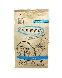 Сухой корм для щенков Junior ягненок 0 5 кг Peppo