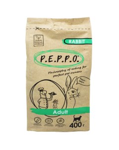 Сухой корм для кошек кролик 0 4 кг Peppo