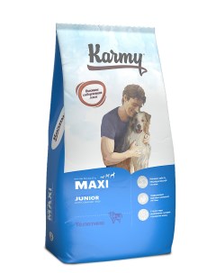 Сухой корм для щенков Maxi Junior для крупных пород телятина 14кг Karmy