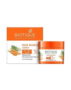 Солнцезащитный крем для лица с морковным маслом и экстрактом семян моркови 50г Biotique