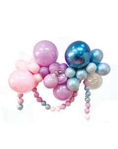 Набор для создания композиций из воздушных шаров набор 52 шт розовый фиолетовый синий Nobrand