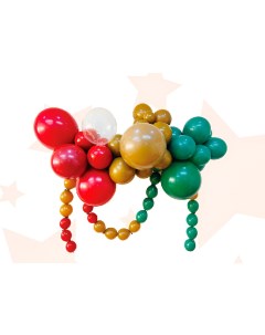 Набор для создания композиций из воздушных шаров набор 52 шт красный зеленый коричневый 10062 Nobrand