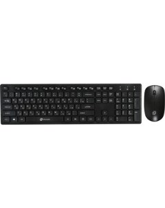 Комплект клавиатура мышь беспроводной 240M клавиатура черный мышь черный USB беспроводная slim Multi Oklick