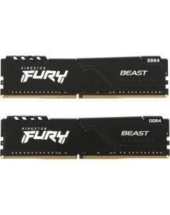 Память оперативная 16GB DDR4 DIMM FURY Beast Black KF432C16BBK2 16 Kingston