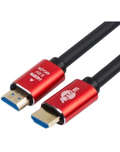Кабель HDMI AT5943 5 m Red Gold в пакете VER 2 0 Atcom