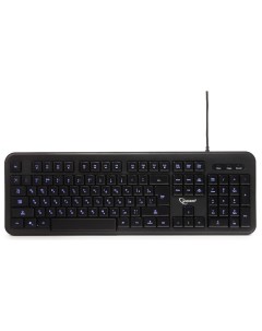 Клавиатура проводная KB 200L черная USB 104 клавиши подсветка белая 1 45м Gembird