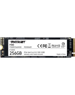 Накопитель SSD M 2 2280 P300P256GM28 P300 256GB PCI E 3 0 x4 3D QLC 1700 1100MB s IOPS 290K 260K Patriot memory
