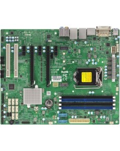 Материнская плата ATX MBD X11SAE B LGA1151 C236 4 DDR4 8 SATA3 M 2 7 PCIE 2 Glan DVI D DP HDMI 2 COM Supermicro