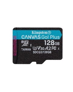 Карта памяти MicroSDXC 128GB SDCG3 128GBSP UHS I Class U3 V30 A2 чтение 170Мб с запись 90Мб с без ад Kingston