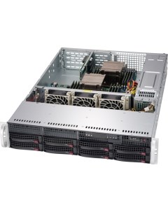 Корпус серверный 2U CSE 825TQC R802LPB 8 3 5 HS SAS3 SATA 2 3 5 SAS3 SATA 7 LP exp slots 2 800W Supermicro