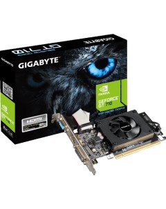 Видеокарта PCI E GeForce GT 710 GV N710D3 2GL 2GB Low Profile GDDR3 64bit 28nm 954 1800MHz DVI HDCP  Gigabyte