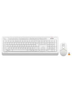 Клавиатура Wireless FG1012 WHITE клав белый мышь белый USB Multimedia 1599042 A4tech