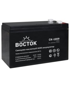 Батарея СК 1209 аккумуляторная 12В 9Ач 151 65 100 Vostok