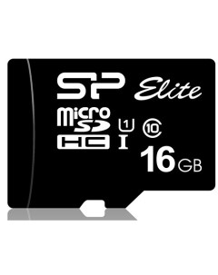Карта памяти 16GB SP016GBSTHBU1V10SP UHS 1 MicroSD Card16GB Elite class 10 Retail pack w adaptor Silicon power