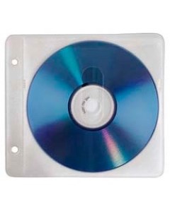 Конверт для CD DVD H 84101 00084101 для 2 CD DVD с перфорацией для портмоне с кольцами 50 шт белый п Hama