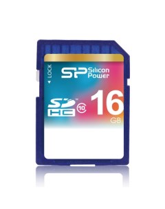 Карта памяти 16GB SP016GBSDH010V10 SDHC Class 10 Silicon power