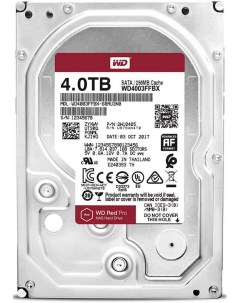 Жесткий диск 4TB SATA 6Gb s WD4003FFBX 3 5 WD Red Pro 7200rpm 256MB NCQ Bulk Western digital