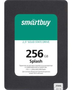 Накопитель SSD 2 5 SBSSD 256GT MX902 25S3 Splash 256GB SATA 6Gb s TLC 560 500MB s IOPS 84K 78K MTBF  Smartbuy