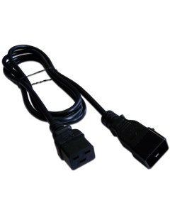 Кабель питания LAN PP19 20 2 0 BK C19 C20 3х1 5 220В 16А черный 2 метра Lanmaster