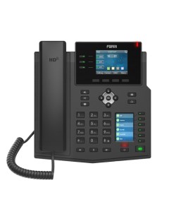 Телефон VoiceIP X4U 12 SIP линий два цветных дисплея 2 порта 10 100 100 Мбит IPv6 POE Fanvil