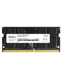 Модуль памяти SODIMM DDR4 8GB NTBSD4N32SP 08 PC4 25600 3200MHz CL22 1 2V Netac