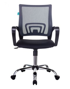 Кресло офисное CH 695NSL цвет темно серый TW 04 сиденье черное TW 11 крестовина металл хром Бюрократ