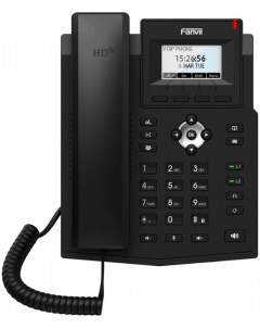 Телефон VoiceIP X3SG Lite 2xEthernet 10 100 1000 2 SIP аккаунта HD аудио цветной дисплей 2 3 запись  Fanvil