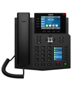 Телефон VoiceIP X5U 16 линий SIP 2 порта Ethernet 10 100 1000 цветной основной дисплей 3 5 встроенны Fanvil