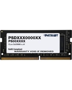 Модуль памяти SODIMM DDR4 8GB PSD48G320081S Signature PC4 25600 3200MHz CL22 1 2V Patriot memory
