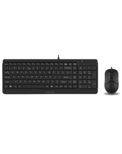 Клавиатура и мышь F1512 клав черный мышь черный USB 1454161 A4tech
