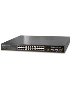 Коммутатор PoE WGSW 24040HP4 управляемый L2 L4 24х10 100 1000Mbps 802 3at PoE 4 совмещенных порта 10 Planet