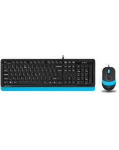 Клавиатура и мышь F1010 BLUE черно синие USB A4tech