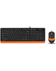 Клавиатура и мышь F1010 ORANGE черно оранжевые USB A4tech