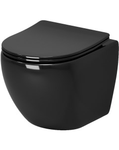 Унитаз Color GR 4455BS подвесной Черный глянцевый с сиденьем Микролифт Grossman