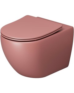 Унитаз Color GR 4411PIMS подвесной Розовый матовый с сиденьем Микролифт Grossman
