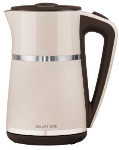 Чайник электрический LINE GL0339 2200 Вт бежевый 1 7 л металл пластик Galaxy