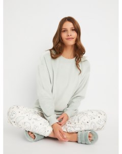 Домашний пижамный комплект свитшот и штаны Zolla