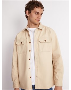 Куртка рубашка из хлопка с длинным рукавом и карманами Zolla