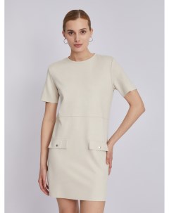 Замшевое платье футболка в длине мини с коротким рукавом Zolla