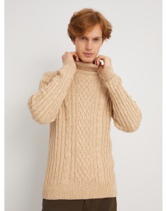 Вязаный свитер с фактурным узором косы Zolla