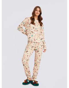 Домашний пижамный комплект свитшот и штаны Zolla