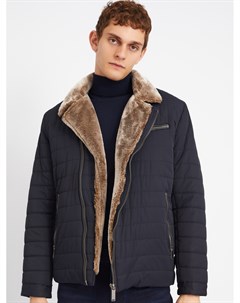 Тёплая стёганая куртка косуха с подкладкой из экомеха на синтепоне Zolla