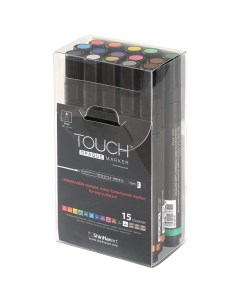 Набор маркеров акриловых TOUCH Opaque тонкий наконечник 15 цв Shinhan art (touch)