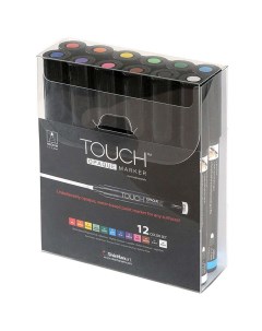 Набор маркеров акриловых TOUCH Opaque средний наконечник 12 цв Shinhan art (touch)