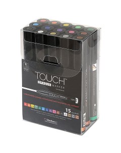 Набор маркеров акриловых TOUCH Opaque средний наконечник 15 цв Shinhan art (touch)