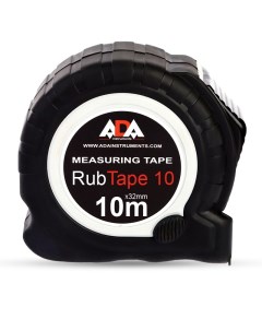 Рулетка измерительная RubTape 10 10м х 32мм с фиксатором А00154 Ada