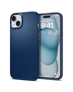 Чехол для iPhone 15 Thin Fit Синий ACS06777 Spigen