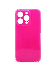 Чехол iPhone 14 Pro силиконовый с блестками 3 розовый Promise mobile